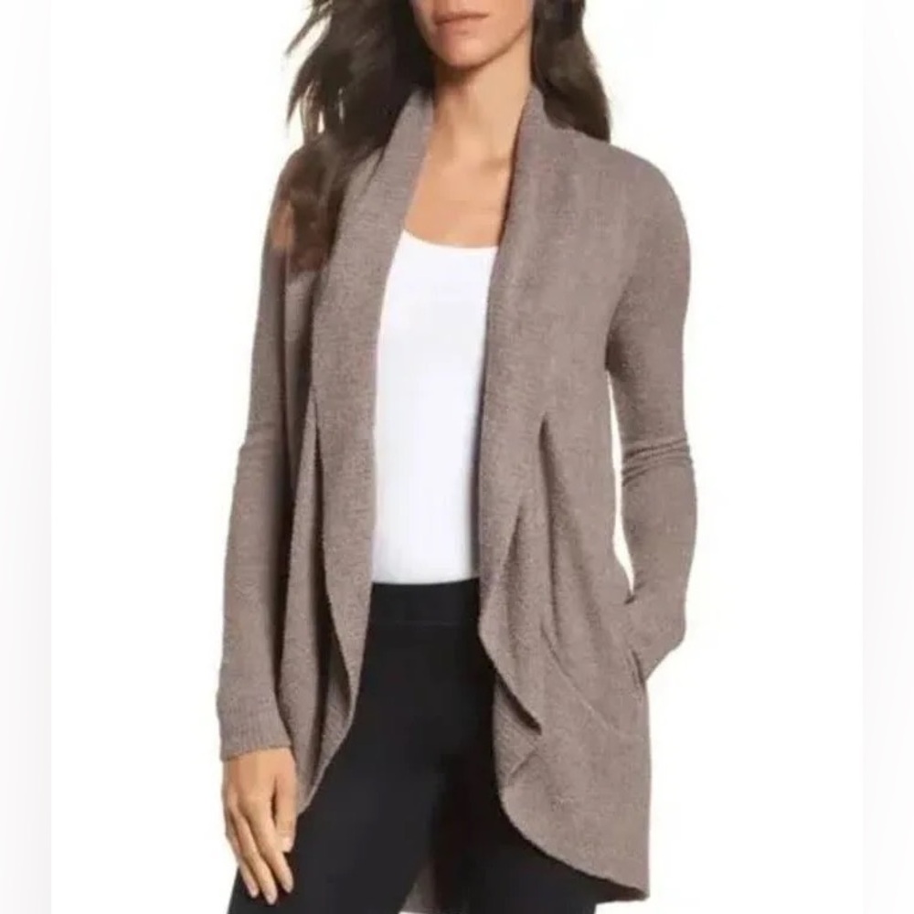 Barefoot Dreams CozyChic Circle Cardigan Tan/Taupe XS/S